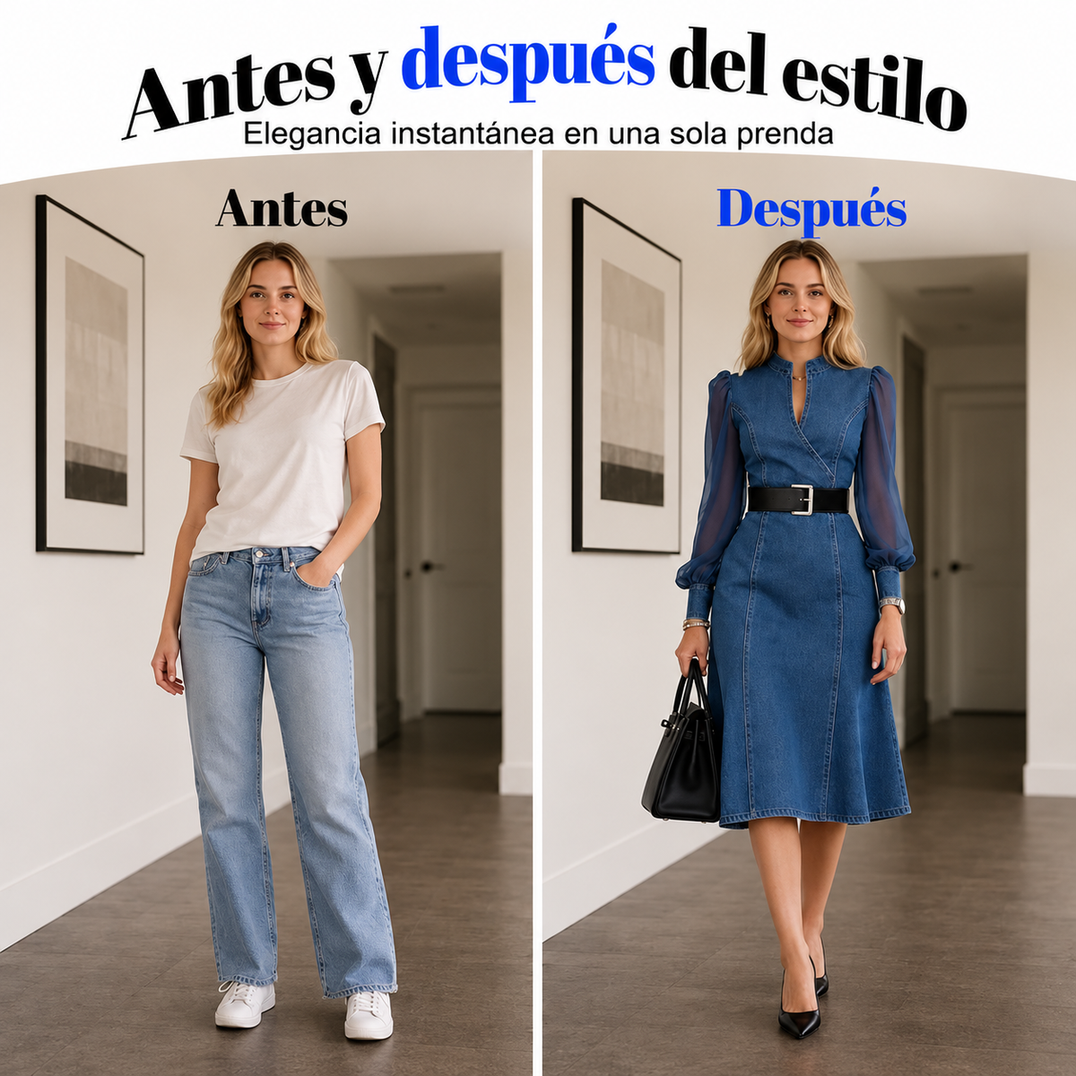 Efímera | Vestido vaquero adelgazante