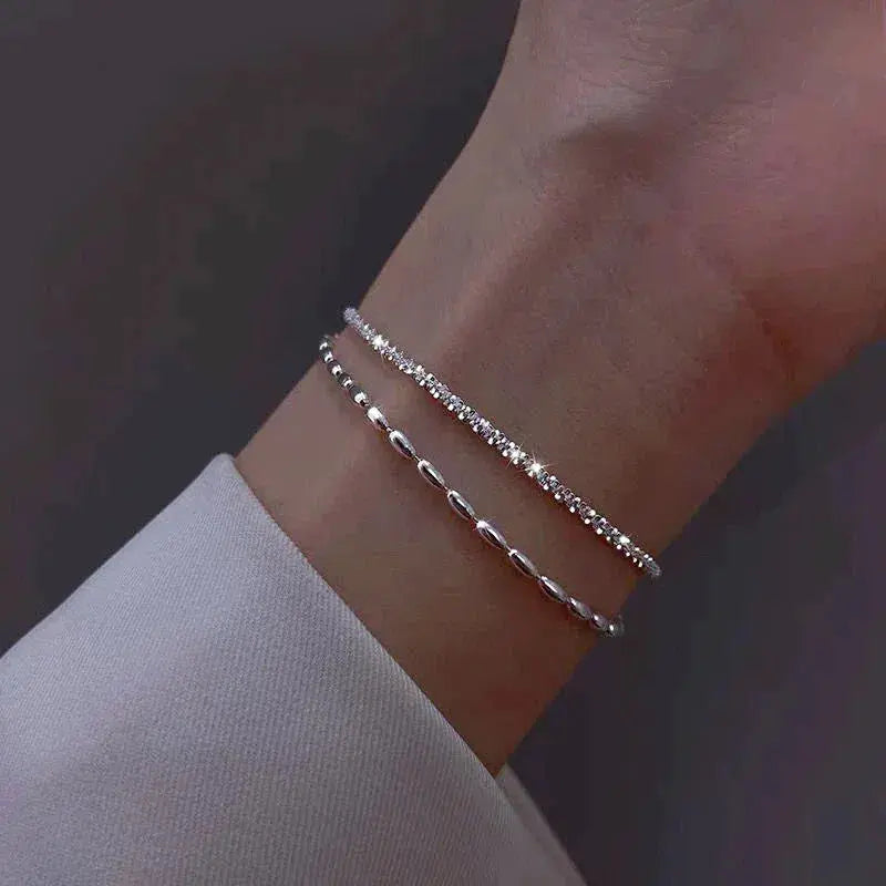 Amparo – Elegante conjunto de pulseras de plata con circonitas