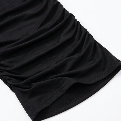 Volare | Vestido midi con cuello en V fruncido y mangas acampanadas