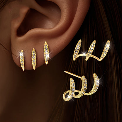 Flora – Elegantes pendientes de tres piezas