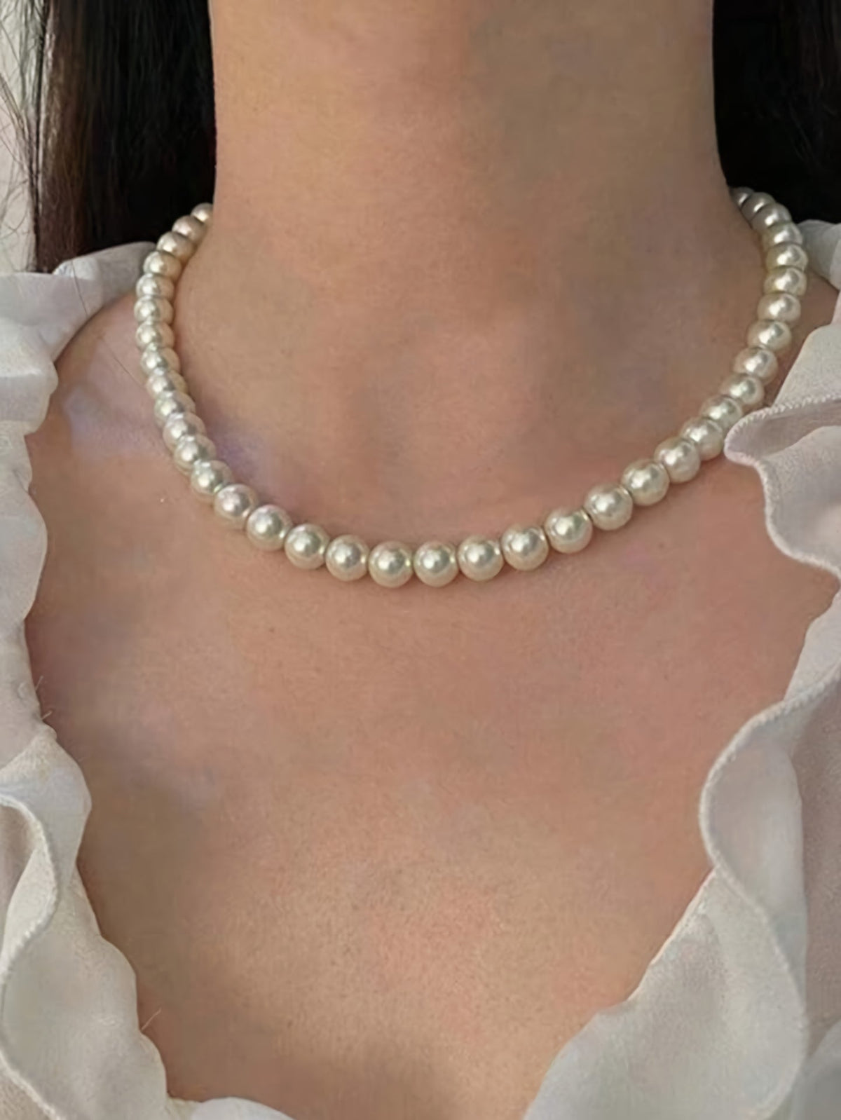 Collar clásico de perlas