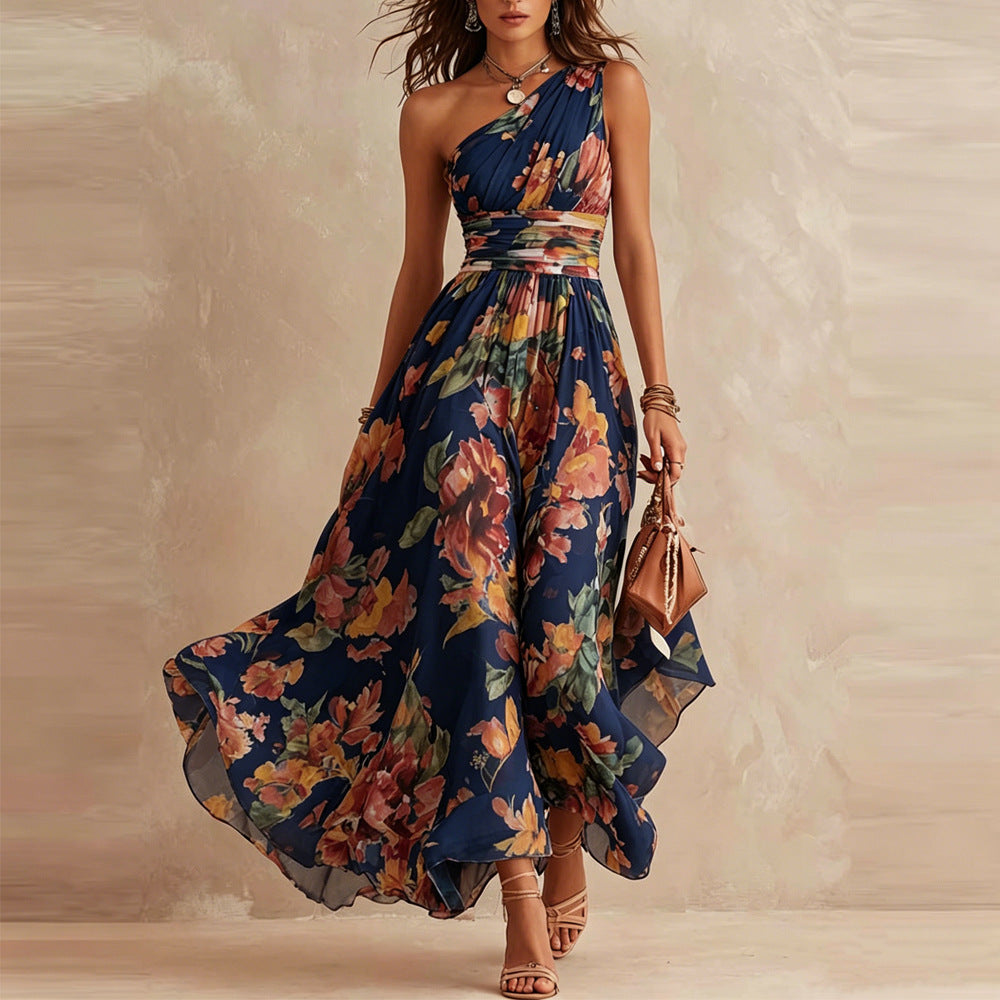 Elvira | Vestido Floral con Hombro Descubierto