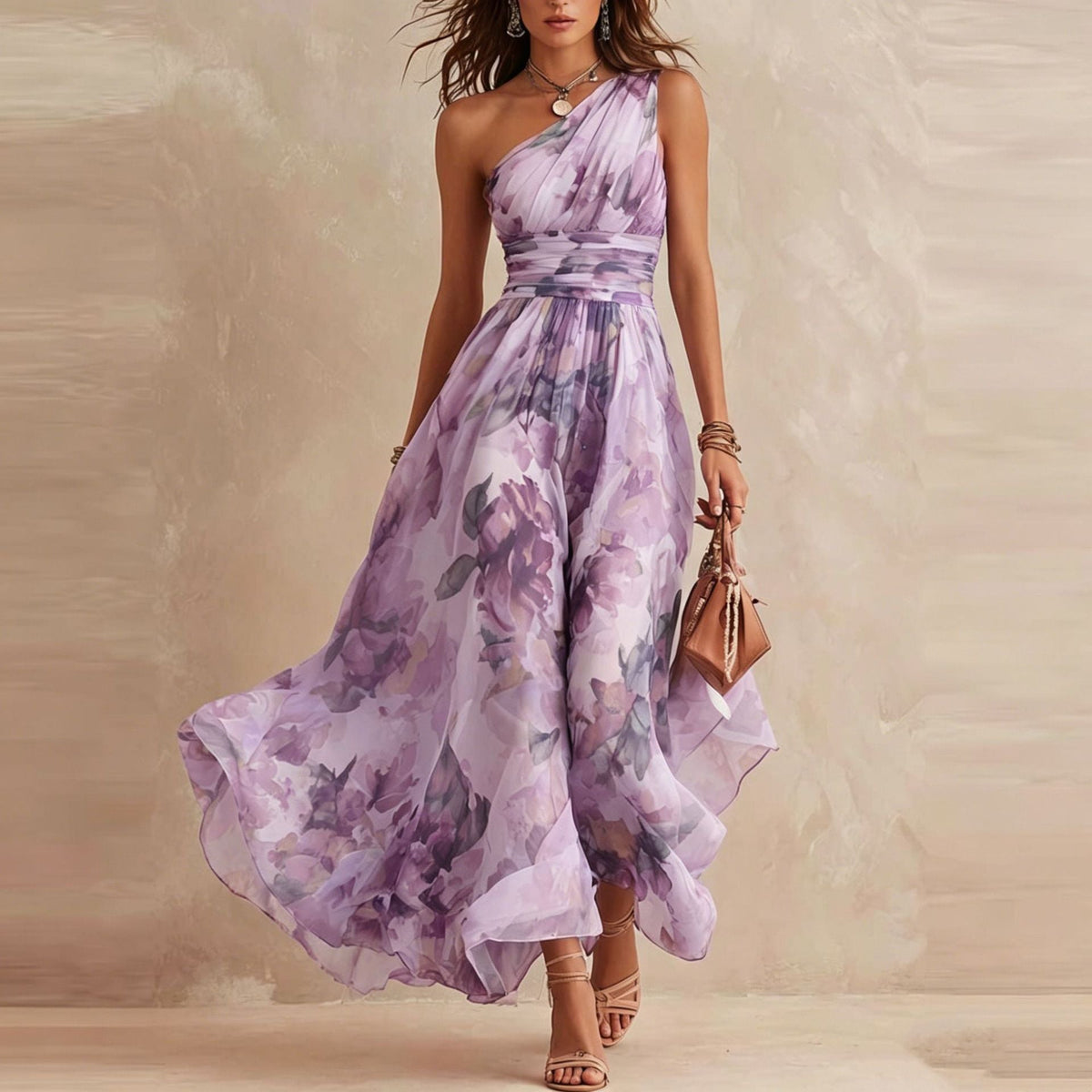 Elvira | Vestido Floral con Hombro Descubierto