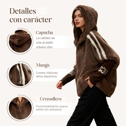 MEGAOFERTA | ABRIGO DE FELPA CON CAPUCHA ULTRASUAVE