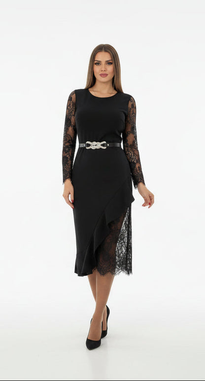 NAFISA™ | VESTIDO ENTALLADO DE ENCAJE