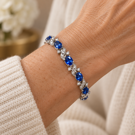 Pulsera de zafiro ajustable «Jitka»