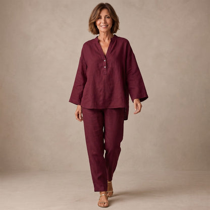 Lucinda | Conjunto Casual con Cuello en V