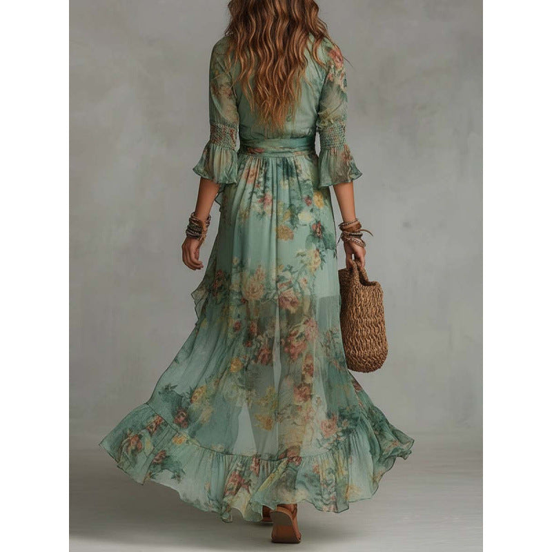 Sonia | Vestido Floral con Escote Cruzado