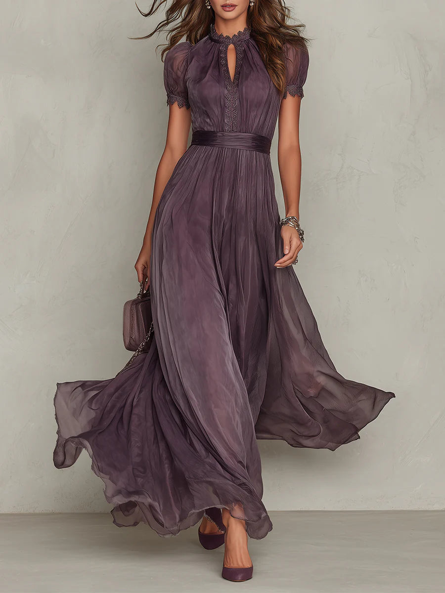 Iris | Vestido con Cuello Fruncido