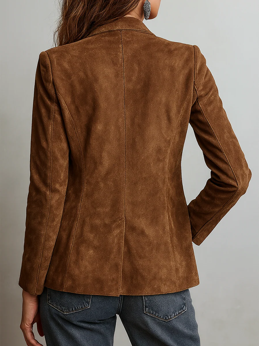 Blazer Vintage Marrón de Mujer