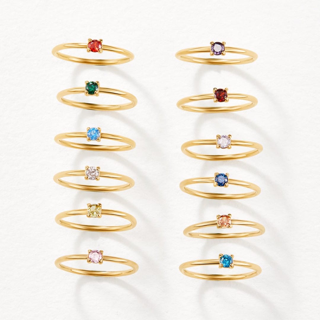 Anillos con piedras según el mes de nacimiento