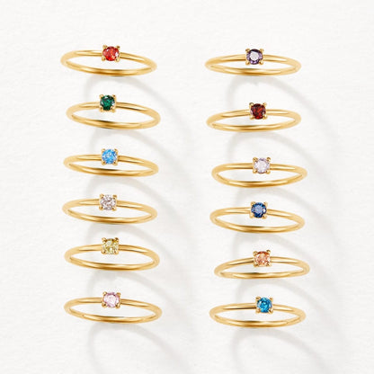 Anillos con piedras según el mes de nacimiento