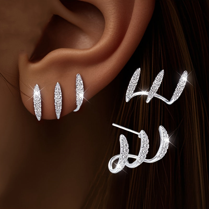 Flora – Elegantes pendientes de tres piezas
