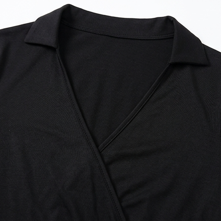 Volare | Vestido midi con cuello en V fruncido y mangas acampanadas