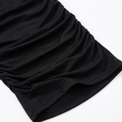 Volare | Vestido midi con cuello en V fruncido y mangas acampanadas