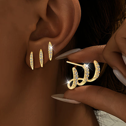 Flora – Elegantes pendientes de tres piezas