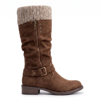 Gloria | Bota de Caña Alta con Detalle de Malla Trenzada