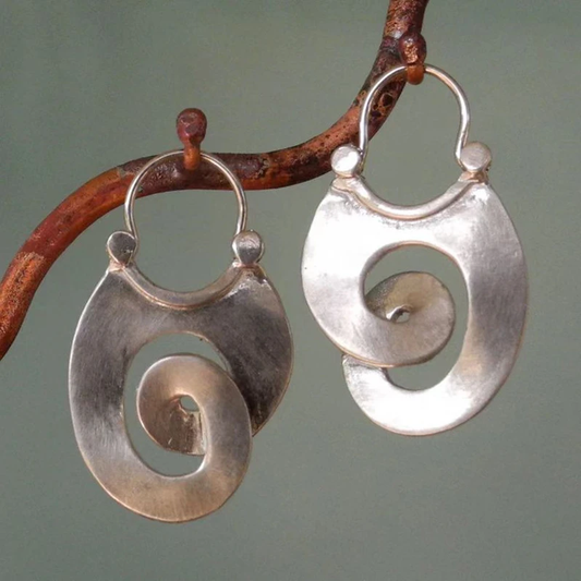 PENDIENTES ESPIRAL ESCULTURAL