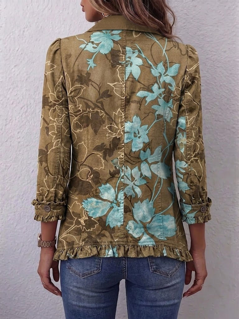 Marga | Chaqueta Floral Degradado con Volantes