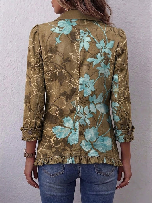 Marga | Chaqueta Floral Degradado con Volantes