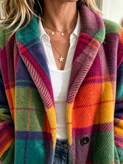 Lavinia | Chaqueta de forro polar a cuadros