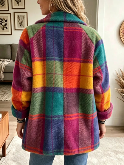 Lavinia | Chaqueta de forro polar a cuadros